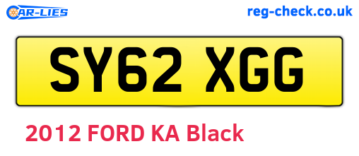 SY62XGG are the vehicle registration plates.