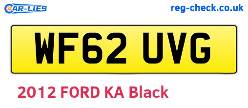 WF62UVG are the vehicle registration plates.