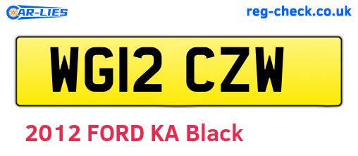 WG12CZW are the vehicle registration plates.