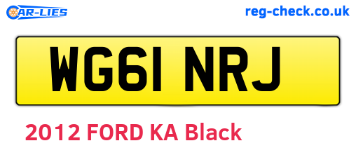 WG61NRJ are the vehicle registration plates.
