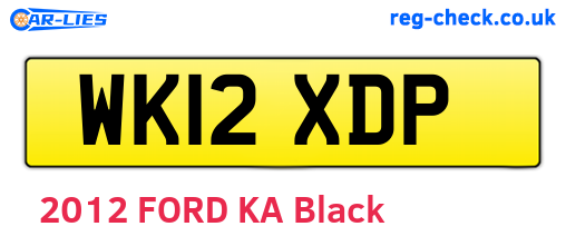 WK12XDP are the vehicle registration plates.