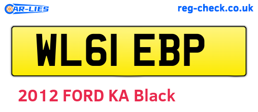 WL61EBP are the vehicle registration plates.