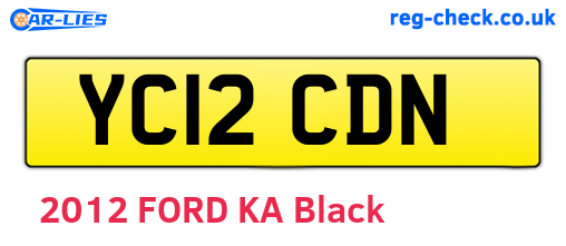 YC12CDN are the vehicle registration plates.