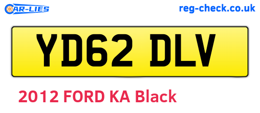 YD62DLV are the vehicle registration plates.