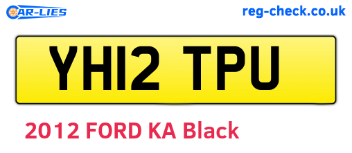 YH12TPU are the vehicle registration plates.