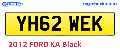 YH62WEK are the vehicle registration plates.