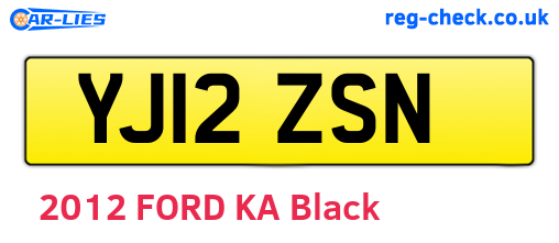 YJ12ZSN are the vehicle registration plates.