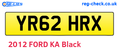 YR62HRX are the vehicle registration plates.