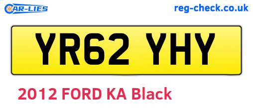 YR62YHY are the vehicle registration plates.