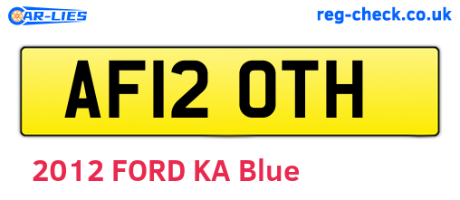 AF12OTH are the vehicle registration plates.
