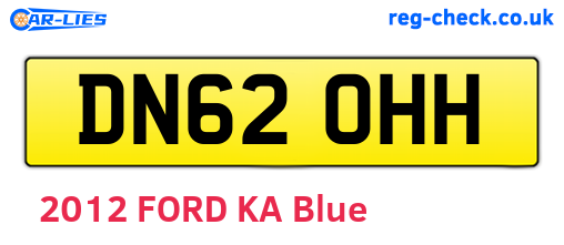 DN62OHH are the vehicle registration plates.
