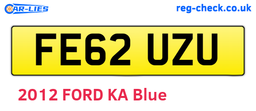 FE62UZU are the vehicle registration plates.