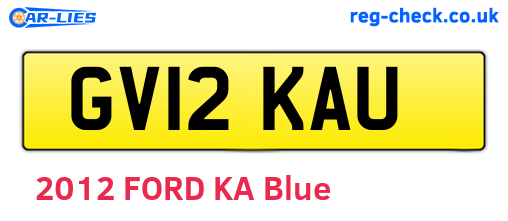 GV12KAU are the vehicle registration plates.