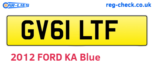 GV61LTF are the vehicle registration plates.