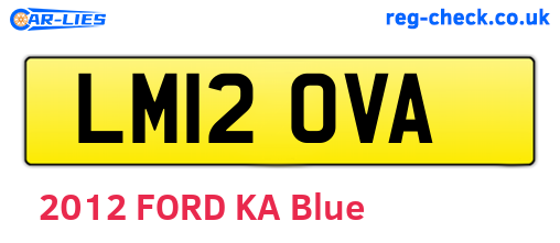 LM12OVA are the vehicle registration plates.
