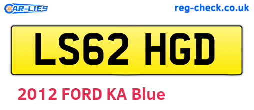 LS62HGD are the vehicle registration plates.