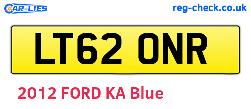 LT62ONR are the vehicle registration plates.