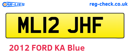 ML12JHF are the vehicle registration plates.