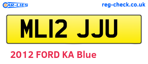 ML12JJU are the vehicle registration plates.