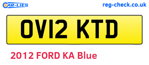 OV12KTD are the vehicle registration plates.