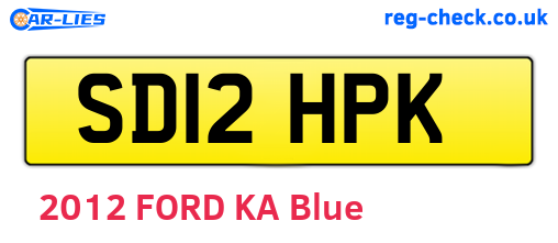 SD12HPK are the vehicle registration plates.