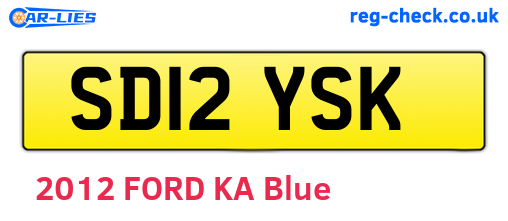 SD12YSK are the vehicle registration plates.