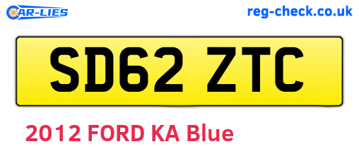 SD62ZTC are the vehicle registration plates.
