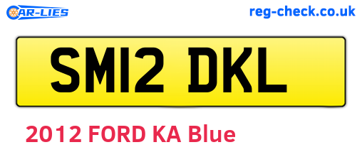 SM12DKL are the vehicle registration plates.