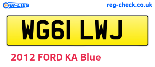 WG61LWJ are the vehicle registration plates.
