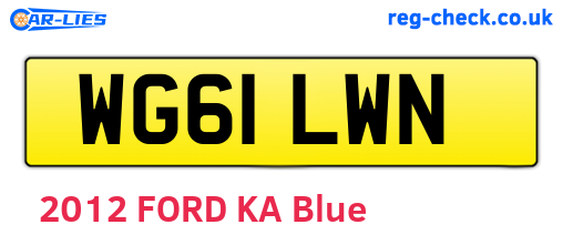 WG61LWN are the vehicle registration plates.