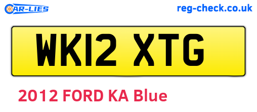WK12XTG are the vehicle registration plates.