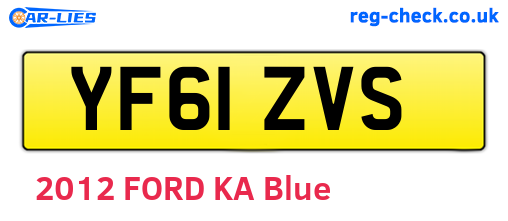 YF61ZVS are the vehicle registration plates.