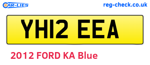 YH12EEA are the vehicle registration plates.
