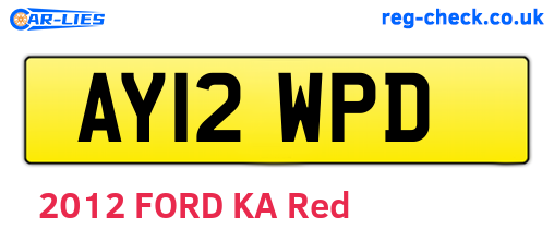 AY12WPD are the vehicle registration plates.