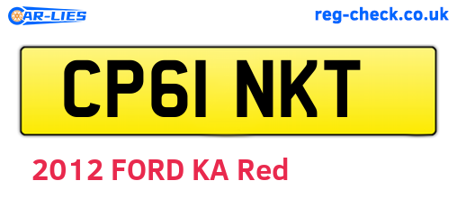 CP61NKT are the vehicle registration plates.