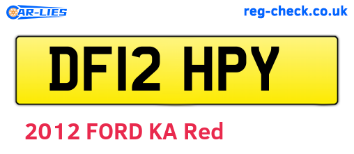 DF12HPY are the vehicle registration plates.