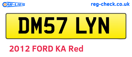 DM57LYN are the vehicle registration plates.