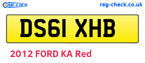 DS61XHB are the vehicle registration plates.