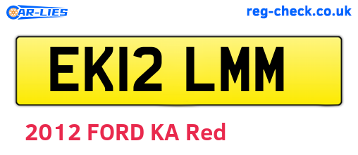 EK12LMM are the vehicle registration plates.