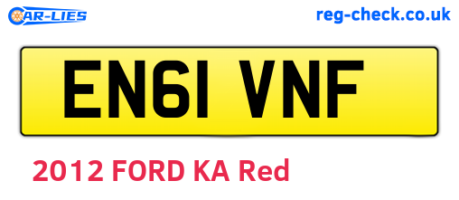 EN61VNF are the vehicle registration plates.