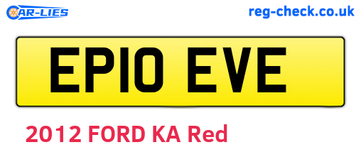 EP10EVE are the vehicle registration plates.