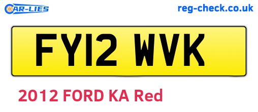 FY12WVK are the vehicle registration plates.