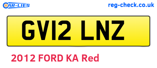 GV12LNZ are the vehicle registration plates.