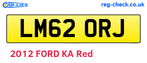 LM62ORJ are the vehicle registration plates.