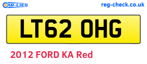 LT62OHG are the vehicle registration plates.