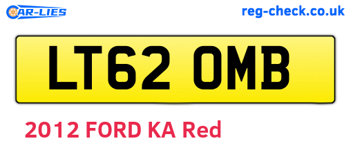 LT62OMB are the vehicle registration plates.