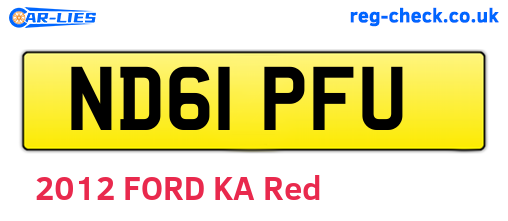ND61PFU are the vehicle registration plates.