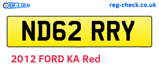 ND62RRY are the vehicle registration plates.