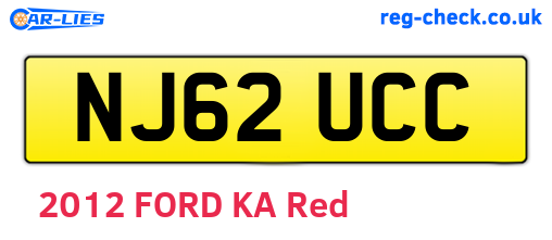 NJ62UCC are the vehicle registration plates.