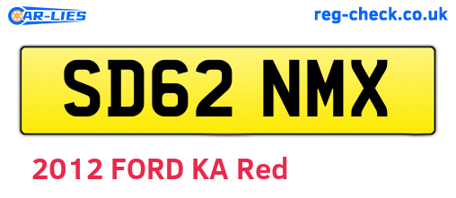 SD62NMX are the vehicle registration plates.